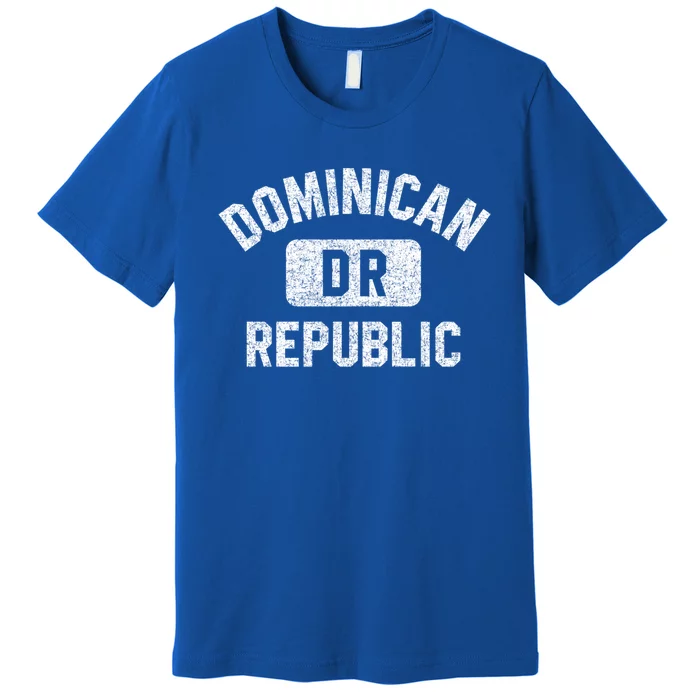 Dominican Republic Dr Gym Style Distressed White Print Cool Gift Premium T-Shirt