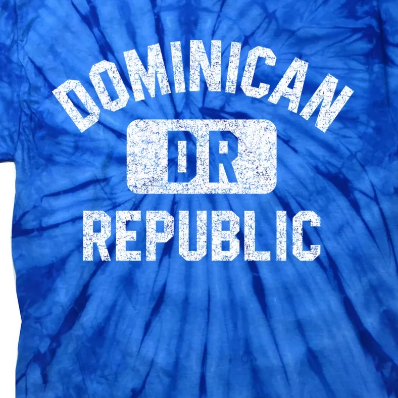 Dominican Republic Dr Gym Style Distressed White Print Cool Gift Tie-Dye T-Shirt