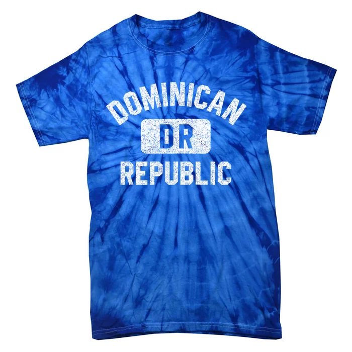 Dominican Republic Dr Gym Style Distressed White Print Cool Gift Tie-Dye T-Shirt