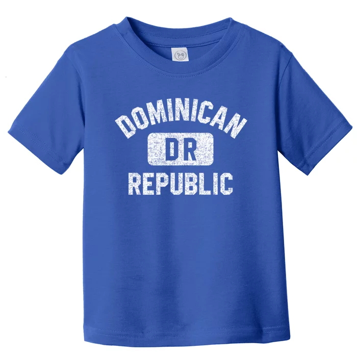 Dominican Republic Dr Gym Style Distressed White Print Cool Gift Toddler T-Shirt