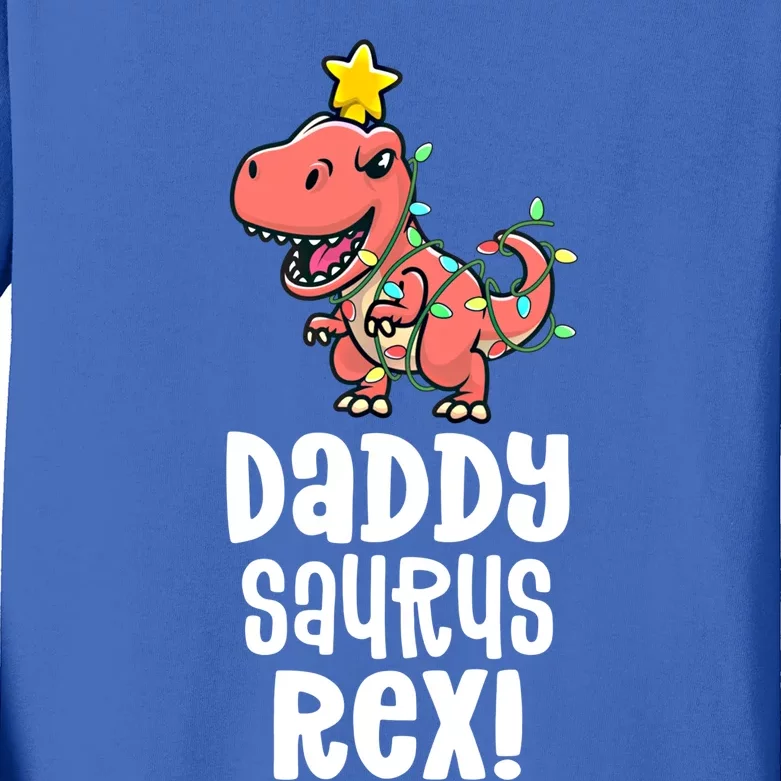 Daddysaurus Rex Dad Matching Dino Family Dinosaur Pajamas Cute Gift Kids Long Sleeve Shirt