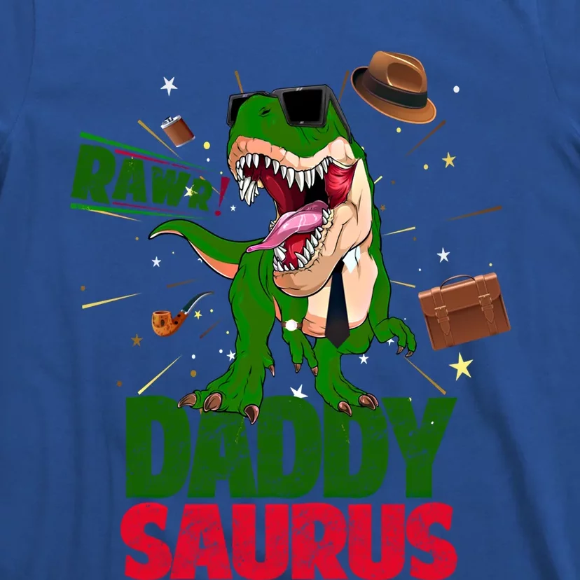 Daddysaurus Rex Dinosaur Funny Fathers Day Family Matching Cute Gift T-Shirt