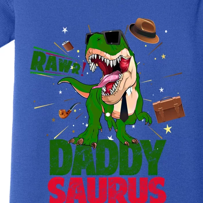 Daddysaurus Rex Dinosaur Funny Fathers Day Family Matching Cute Gift Baby Bodysuit