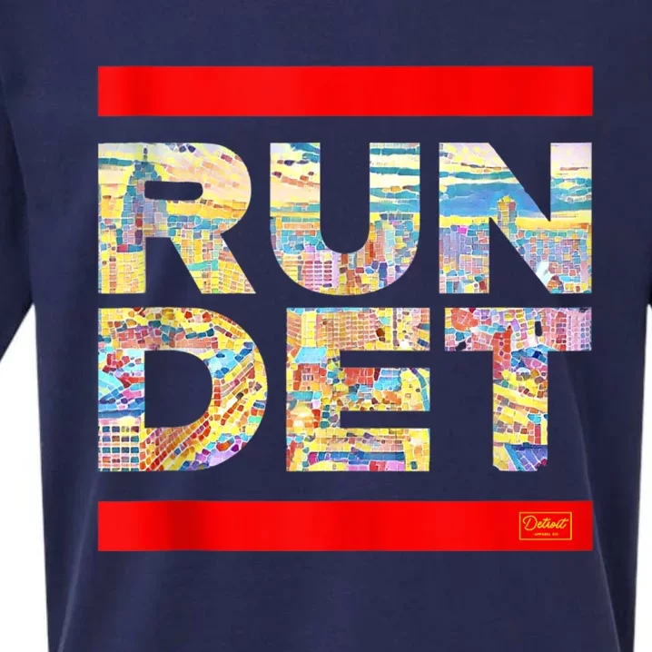 Detroit RUN DET | Detroit Running Michigan MI Sueded Cloud Jersey T-Shirt