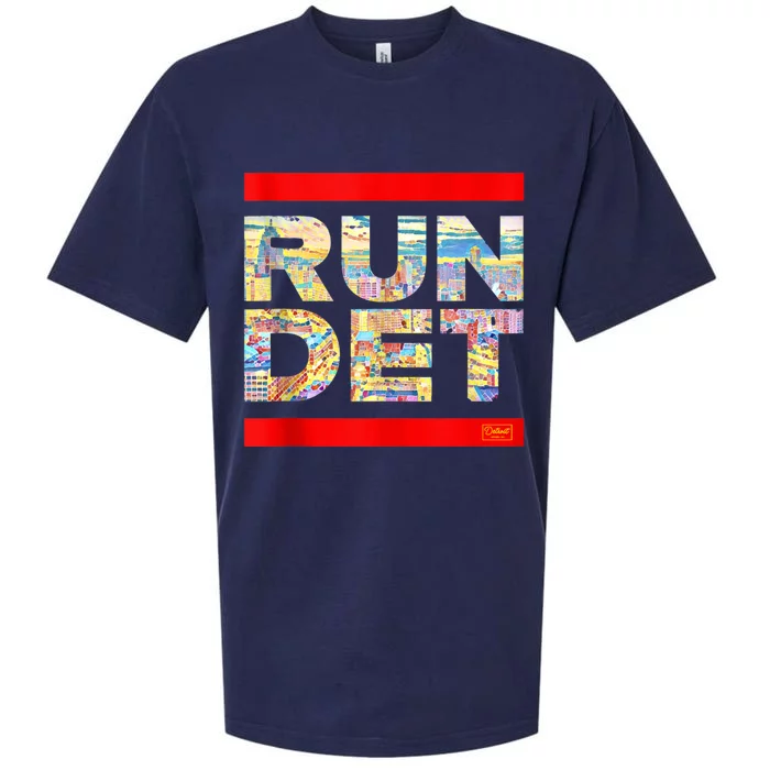 Detroit RUN DET | Detroit Running Michigan MI Sueded Cloud Jersey T-Shirt