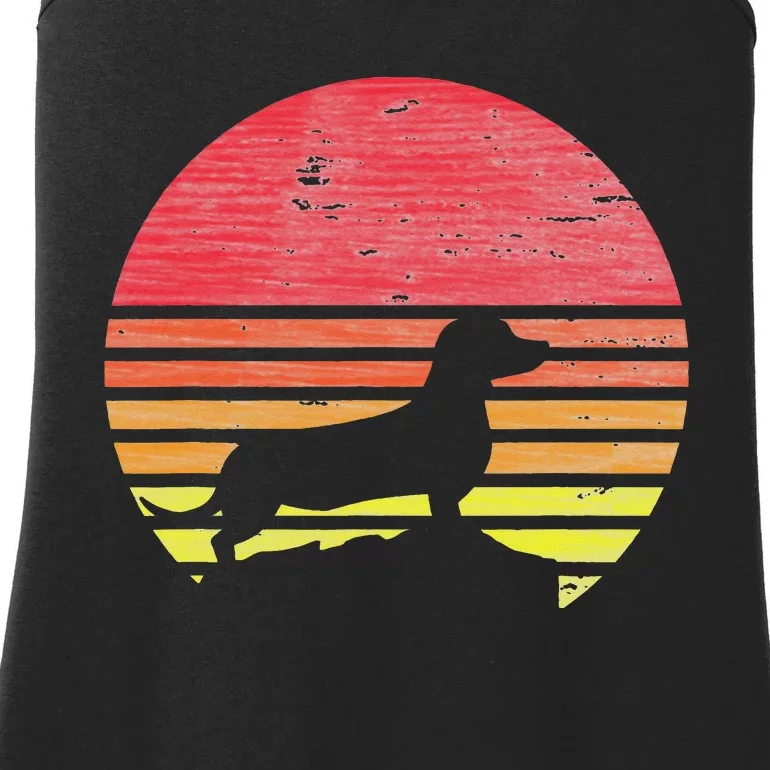 Dachshund Retro Ladies Essential Tank