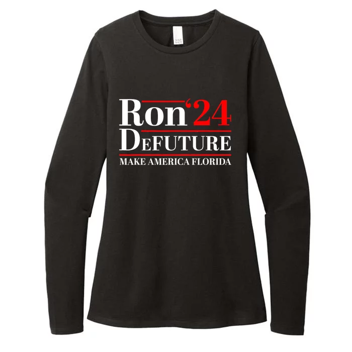 DeFUTURE Ron DeSantis 2024 Make America Florida Womens CVC Long Sleeve Shirt