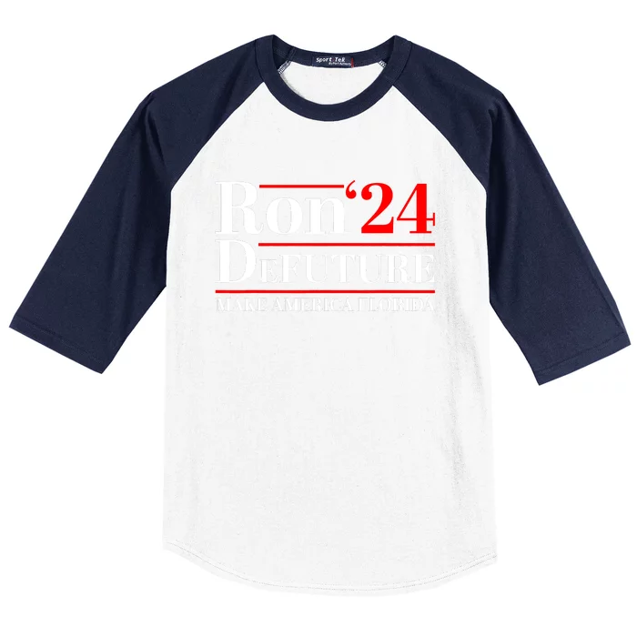 DeFUTURE Ron DeSantis 2024 Make America Florida Baseball Sleeve Shirt