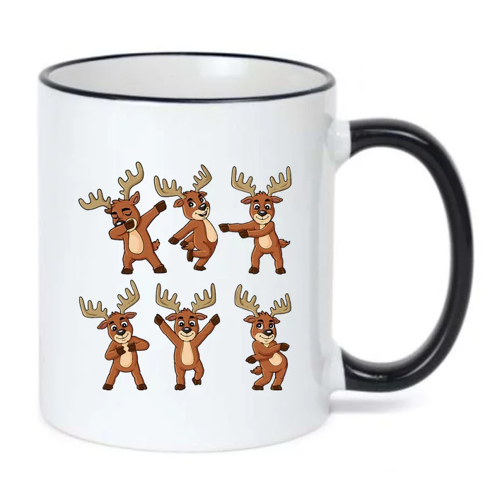 Dancing Reindeer Dance Challenge Christmas Black Color Changing Mug