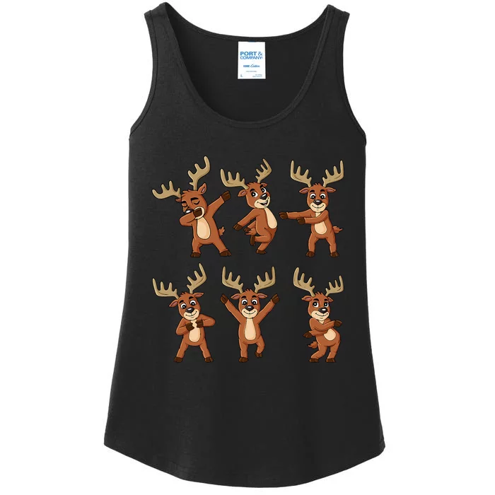 Dancing Reindeer Dance Challenge Christmas Ladies Essential Tank