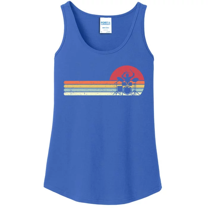 Drummer Retro Drums Gift Ladies Essential Tank