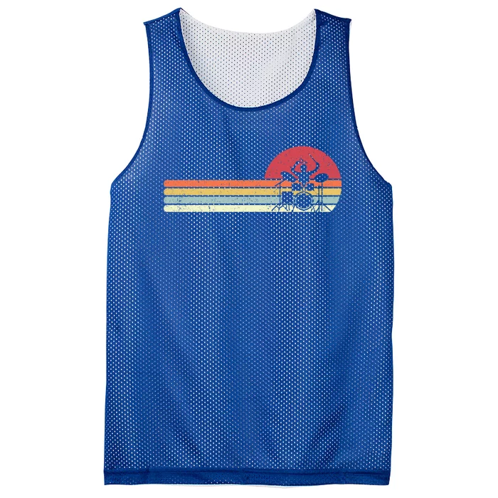 Drummer Retro Drums Gift Mesh Reversible Basketball Jersey Tank