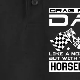 Drag Recing Dad Dry Zone Grid Performance Polo