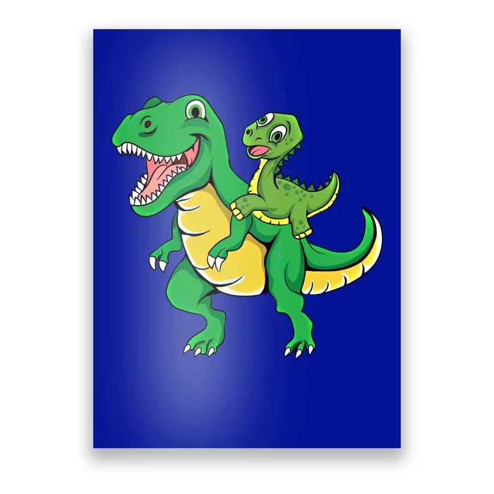 Daddysaurus Rex Dad And Funny Fathers Day Gift Poster