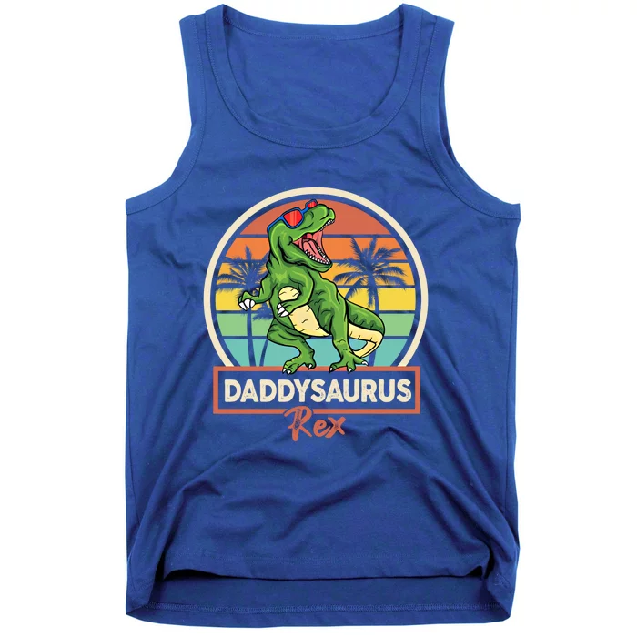 Daddysaurus Rex Daddy Saurus T Rex Birthday Gift Father Gift Tank Top