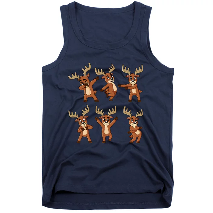 Dancing Reindeer Dance Challenge Christmas Tank Top