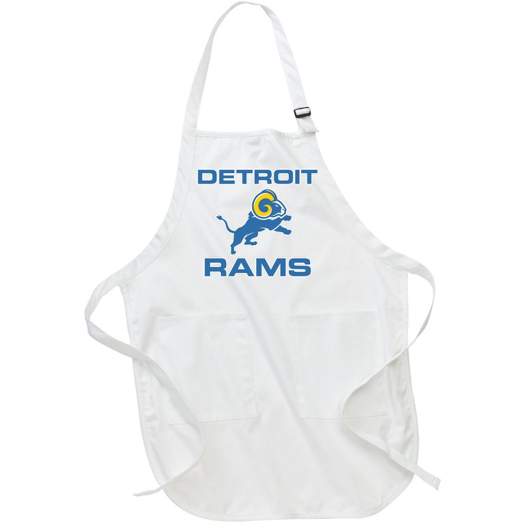 Detroit Rams Full-Length Apron With Pockets