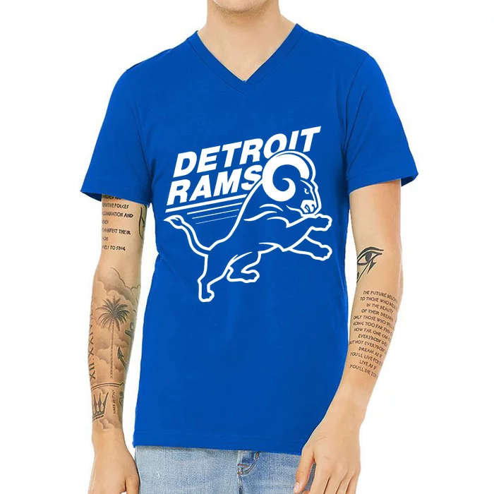Detroit Rams V-Neck T-Shirt