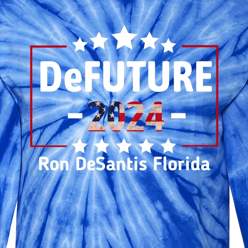 DeFUTURE Ron DeSantis 2024 Make America Florida Tie-Dye Long Sleeve Shirt