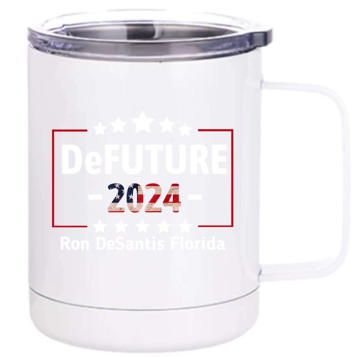 DeFUTURE Ron DeSantis 2024 Make America Florida Front & Back 12oz Stainless Steel Tumbler Cup