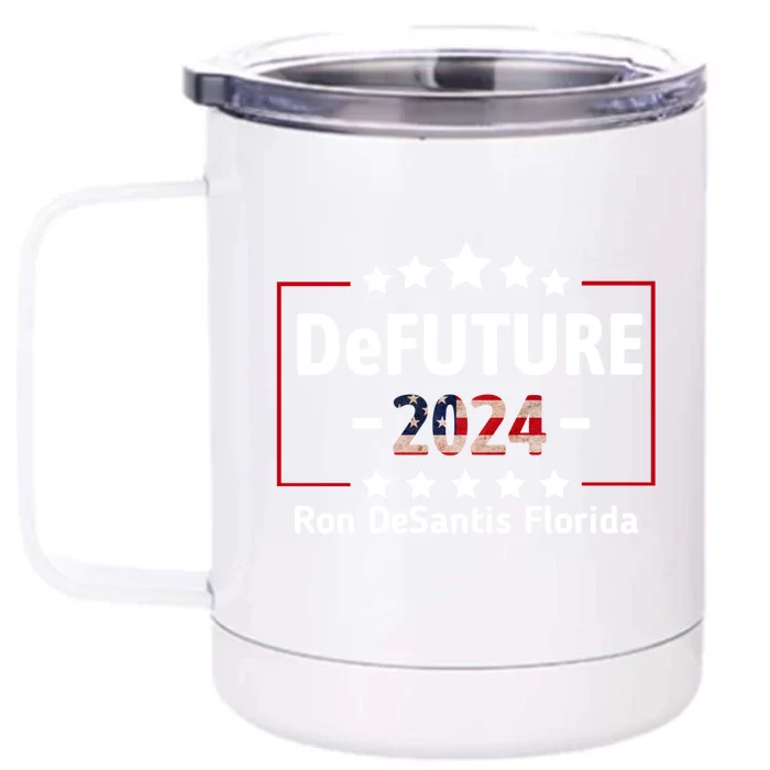 DeFUTURE Ron DeSantis 2024 Make America Florida Front & Back 12oz Stainless Steel Tumbler Cup