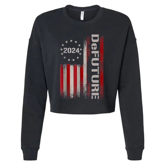 DeFUTURE Ron DeSantis 2024 Make America Florida Cropped Pullover Crew