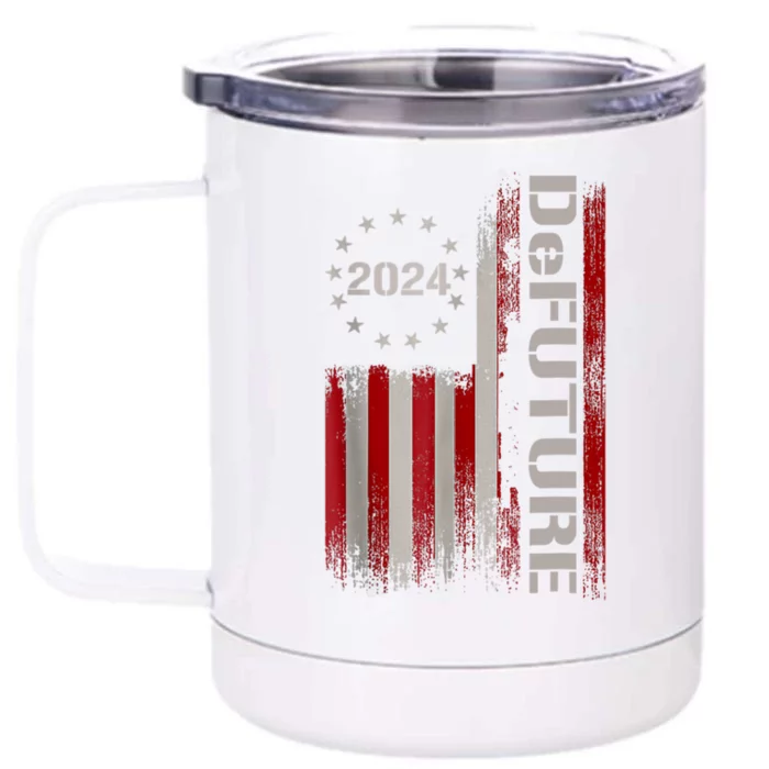 DeFUTURE Ron DeSantis 2024 Make America Florida Front & Back 12oz Stainless Steel Tumbler Cup