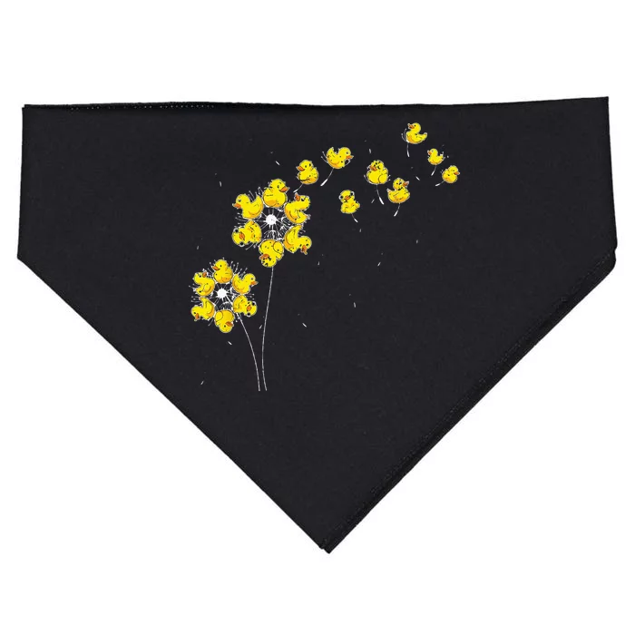 Ducky Rubber Duck Lover Dandelion Duckling Rubber Duck USA-Made Doggie Bandana