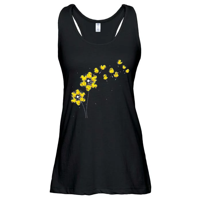 Ducky Rubber Duck Lover Dandelion Duckling Rubber Duck Ladies Essential Flowy Tank