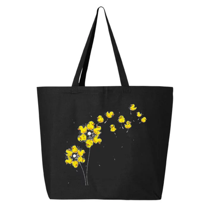 Ducky Rubber Duck Lover Dandelion Duckling Rubber Duck 25L Jumbo Tote