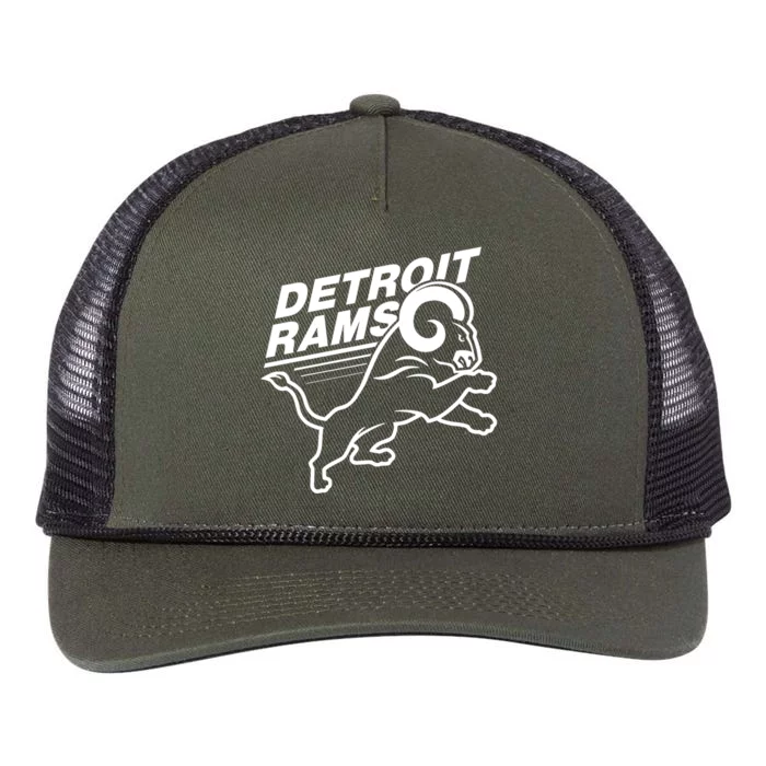 Detroit Rams Retro Rope Trucker Hat Cap