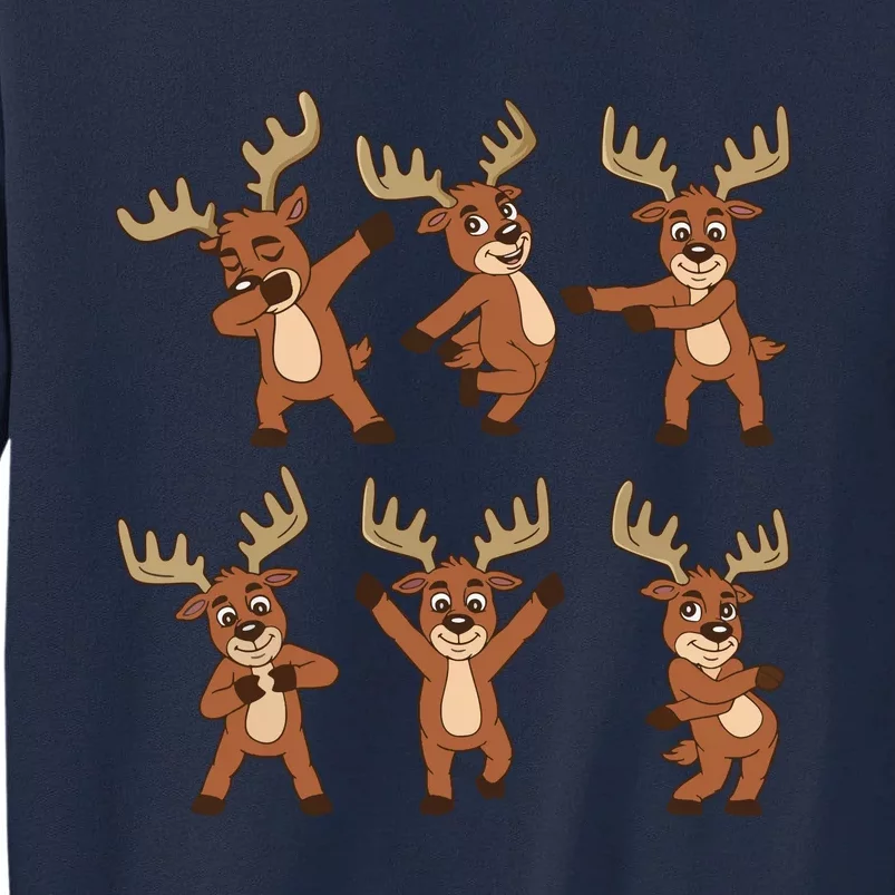 Dancing Reindeer Dance Challenge Christmas Girls Tall Sweatshirt