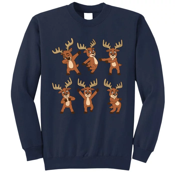 Dancing Reindeer Dance Challenge Christmas Girls Tall Sweatshirt