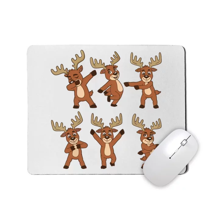 Dancing Reindeer Dance Challenge Christmas Girls Mousepad