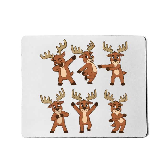 Dancing Reindeer Dance Challenge Christmas Girls Mousepad