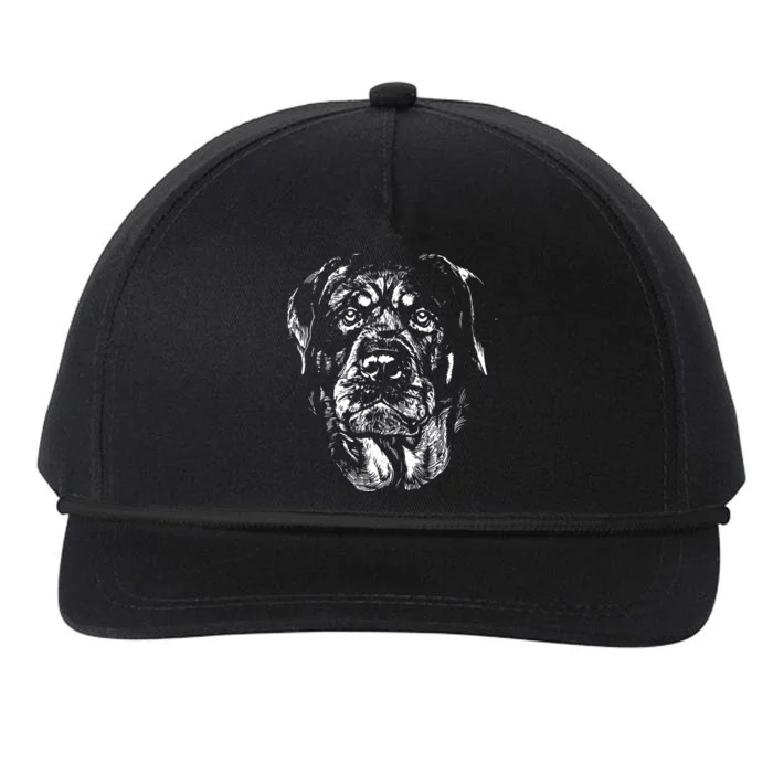 Dog Rottweiler Snapback Five-Panel Rope Hat