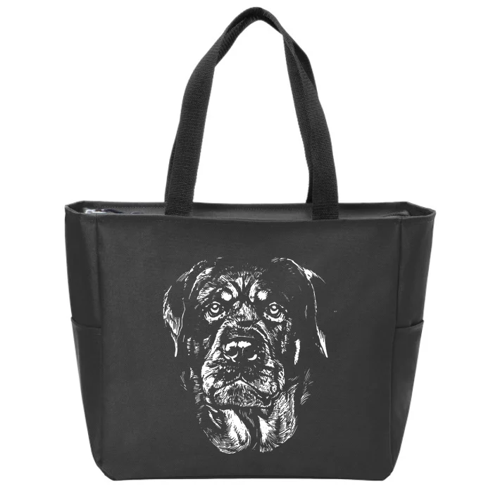 Dog Rottweiler Zip Tote Bag