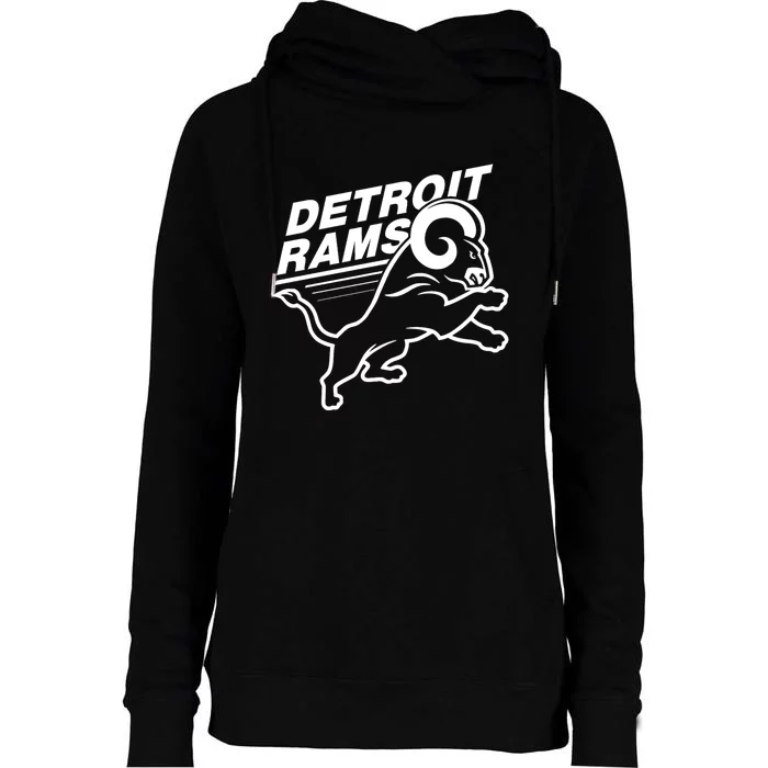 Detroit Rams Womens Funnel Neck Pullover Hood