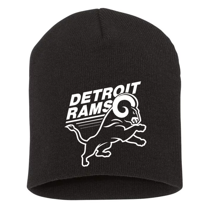 Detroit Rams Short Acrylic Beanie