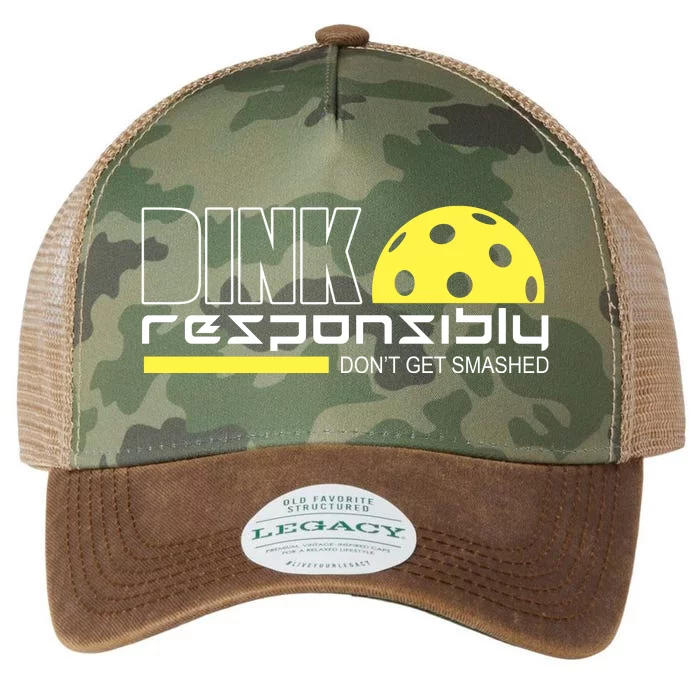 Dink Responsibly Don't Get Smashed Funny Pickleball Legacy Tie Dye Trucker Hat