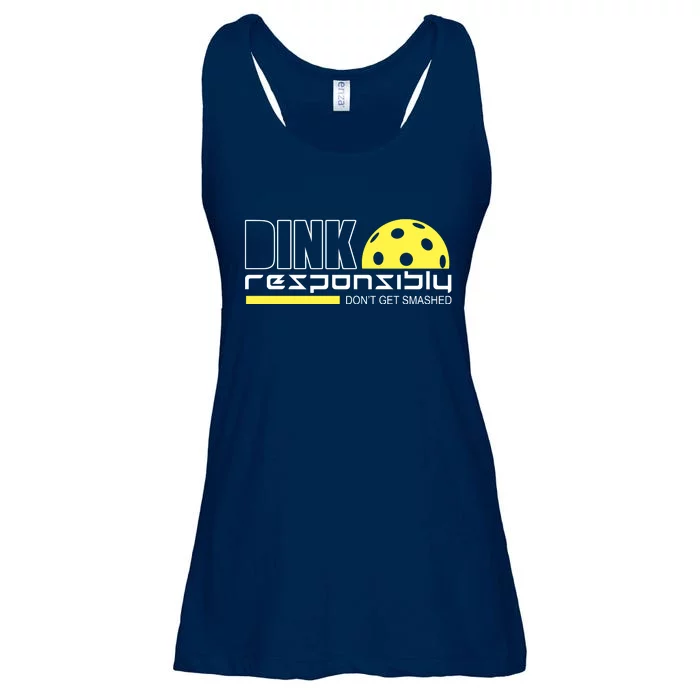 Dink Responsibly Don't Get Smashed Funny Pickleball Ladies Essential Flowy Tank