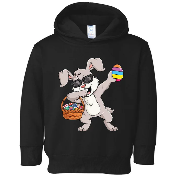 Dabbing Rabbit Easter Day Eggs Funny Toddler Hoodie