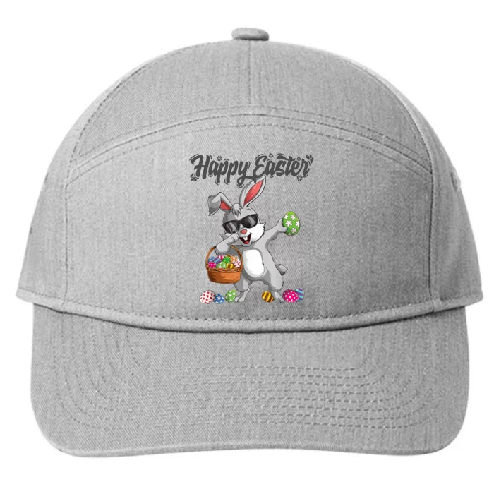 Dabbing Rabbit Easter Day Eggs Dab Boys Girls Gift Bunny 7-Panel Snapback Hat