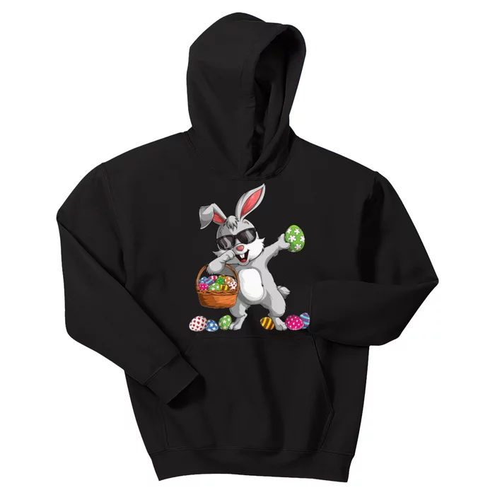 Dabbing Rabbit Easter Day Eggs Dab gift bunny Kids Hoodie