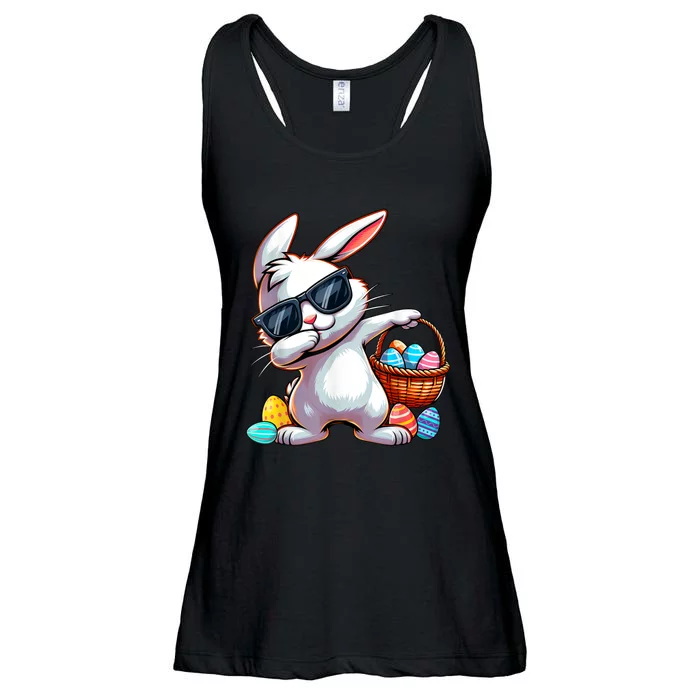 Dabbing Rabbit Easter Day Ladies Essential Flowy Tank