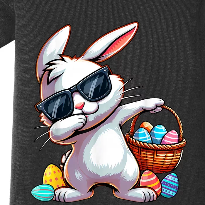 Dabbing Rabbit Easter Day Baby Bodysuit