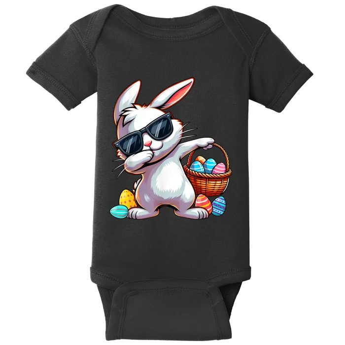 Dabbing Rabbit Easter Day Baby Bodysuit