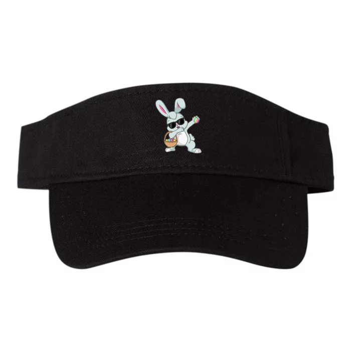 Dabbing Rabbit Easter Day Eggs Bunny Dabbing Valucap Bio-Washed Visor