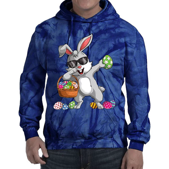 Dabbing Rabbit Easter Day Eggs Dab Gift Bunny Tie Dye Hoodie