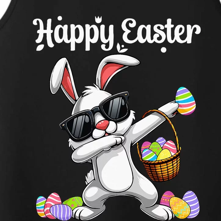 Dabbing Rabbit Easter Day Eggs Dab Performance Tank